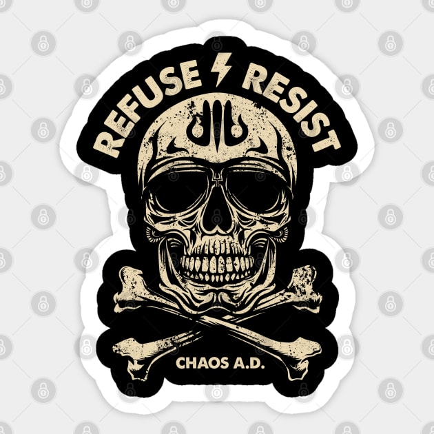 REFUSE RESIST Sticker by artslaves